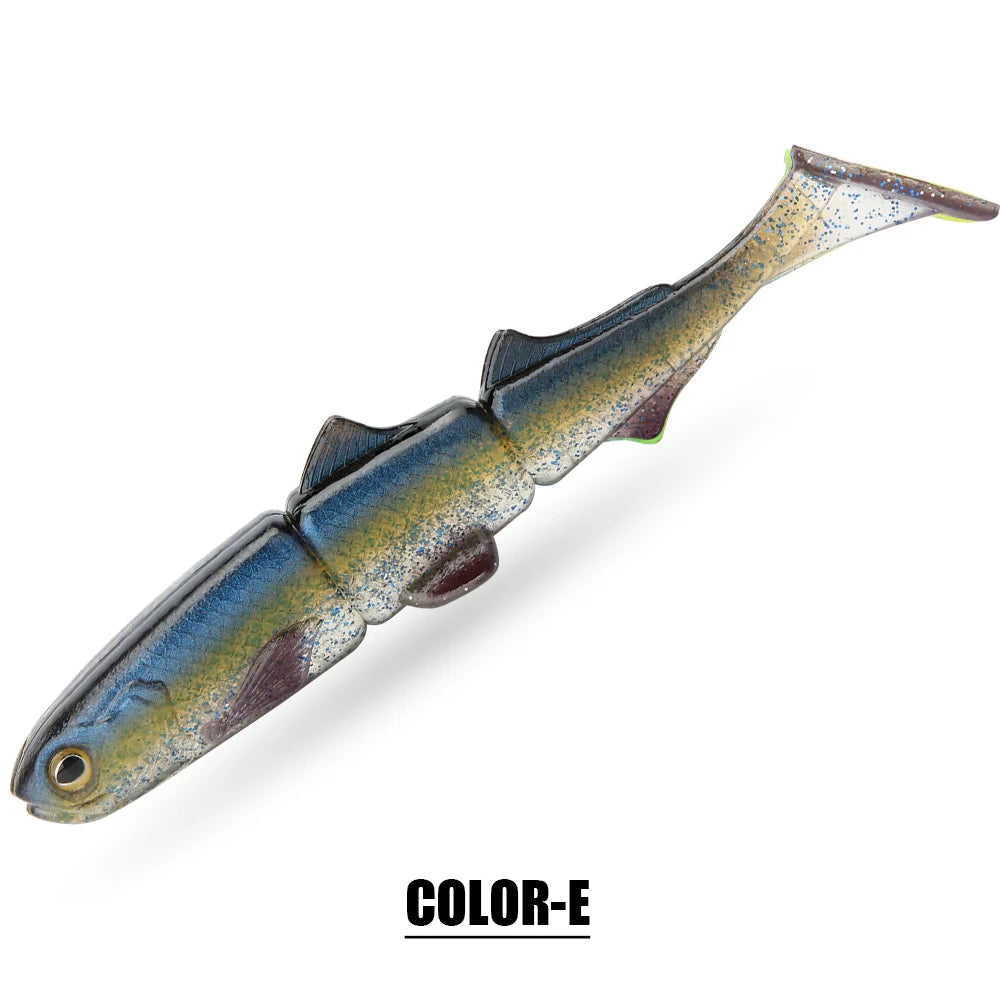 Spinpoler Paddle Tail Swimbait Shad brochet leurre de pêche 16 cm 22 cm appât souple 3 sections articulé Wobbler perche Zander attirail