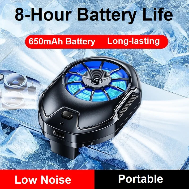 FS21 — Refroidisseur Téléphone Rechargeable 650mAh Ventilateur Silencieux LED RGB
