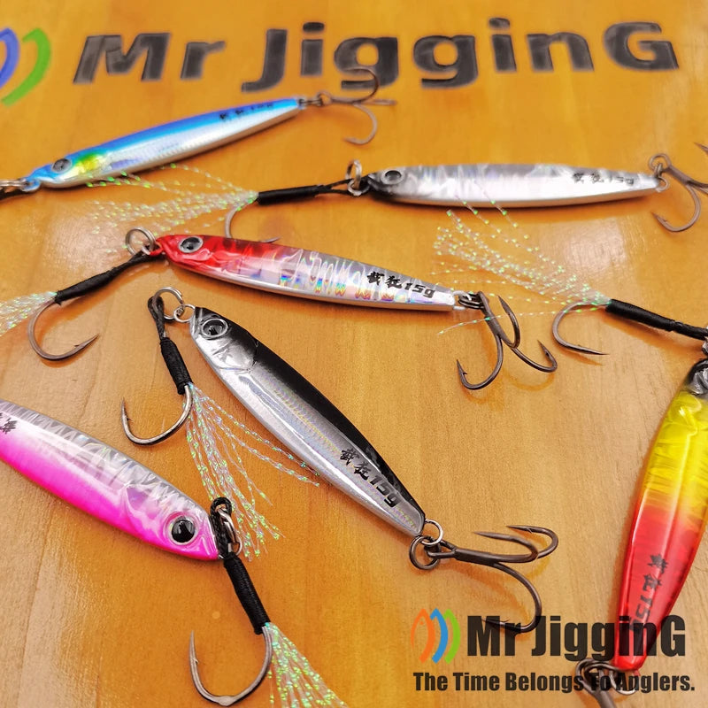Mr JigginG – leurre métallique à coulage rapide, 10/15/20/30/40g, pour lancer de rivage d'eau salée, bar de mer, appât artificiel