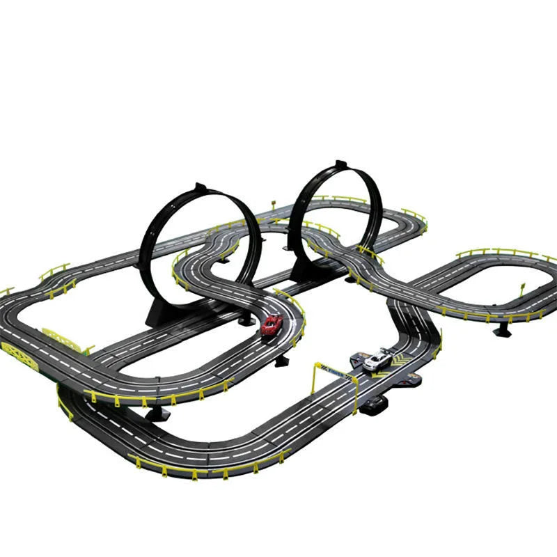 Voiture électrique 1/43, Double piste de course, jouet, Circuit Autorama, Voiture télécommandée, fente ferroviaire électrique, jouet de voiture de course