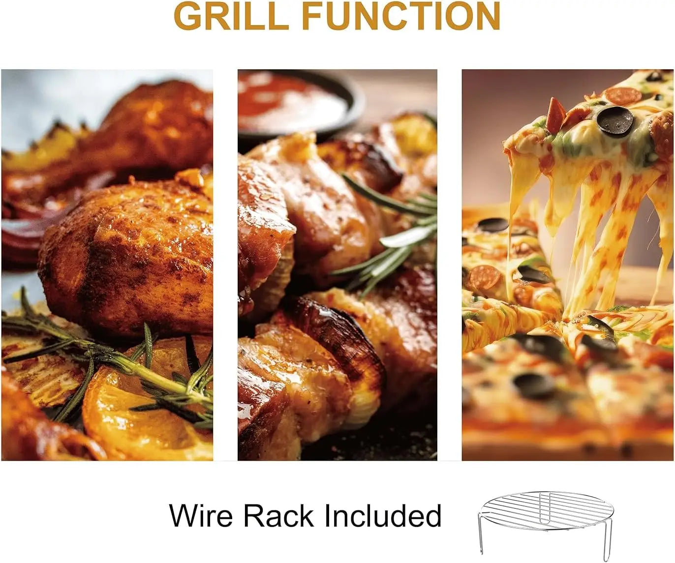 Four à micro-ondes 1,1 pi³ avec fonction grill intégrée — 1100W, acier inoxydable, affichage LED, 11 niveaux de puissance