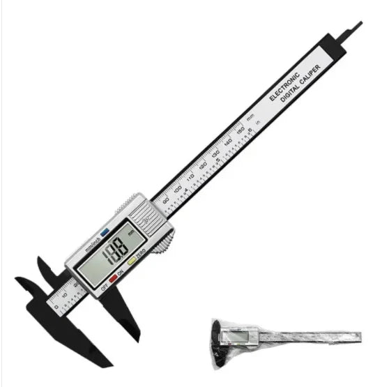 Pied à coulisse numérique électronique, cadran en fibre de carbone, jauge à vernier, outil de mesure de micromcirculation, règle numérique, 150mm, 100mm