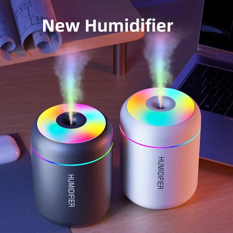 180ML USB Electric Mini Air Humidifier, Aroma Diffuser, Essential Oil Purifier, Aromatherapy Mist Maker with Lights for Car, Home, Bedroom