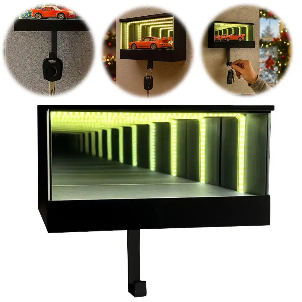 Porte-clés de voiture mural imprimé en 3D, avec crochet de Garage, porte-clés de Garage infini drôle, support de rangement de clés de voiture, organisateur de clés de voiture