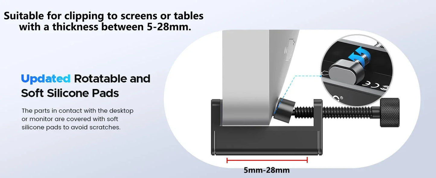 Abrazadera de concentrador USB de 10 Gbps, adaptador divisor USB3.2/3.0/2.0, estación de acoplamiento externa de múltiples clips para iMac Macbook Lenovo, accesorios para computadora de escritorio
