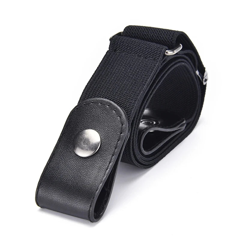 Buckle-free belt for jeans, dresses, stretchy elastic buckleless waist belt for women/men, no bulge, no hassle, 1 piece