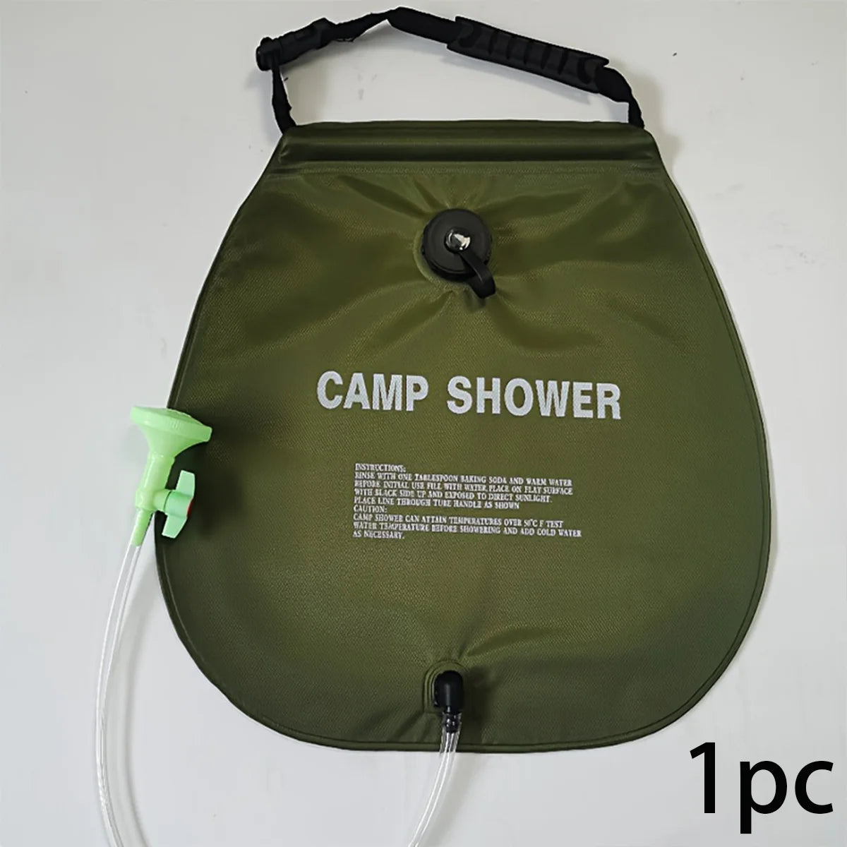 Sac de Douche Camping Portable — Pomme de Douche Réglable & Tuyau Détachable