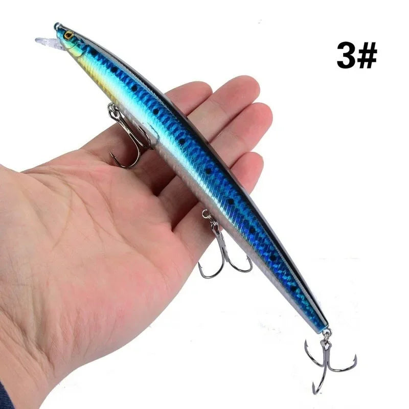 16 couleurs 18 cm 24g leurre de pêche méné Laser manivelle appât artificiel dur en plastique grand faux poisson leurres appât de pêche en mer
