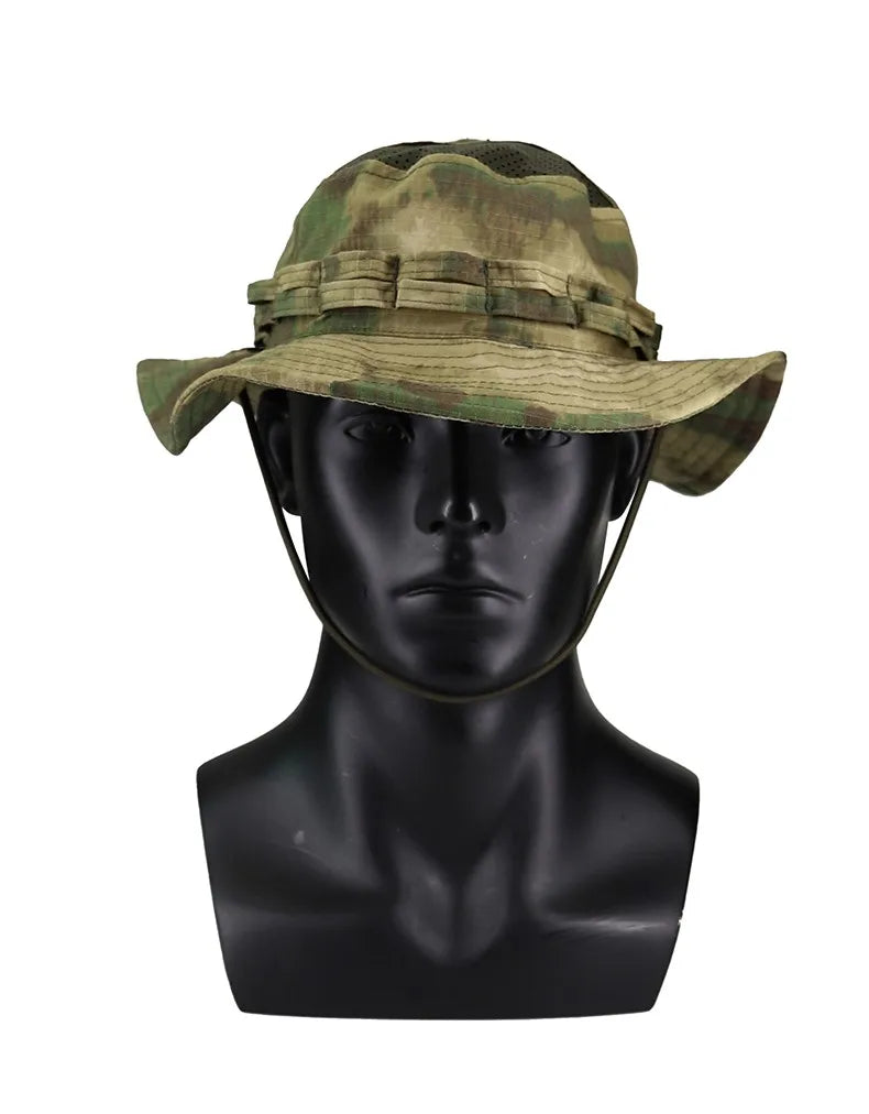 Nouveau 2026 Casquette Bob Camouflage Multicam avec Poche Carrée pour Passionnés de Tactique, Chapeau de Soleil pour Pêche, Randonnée et Activités de Plein Air