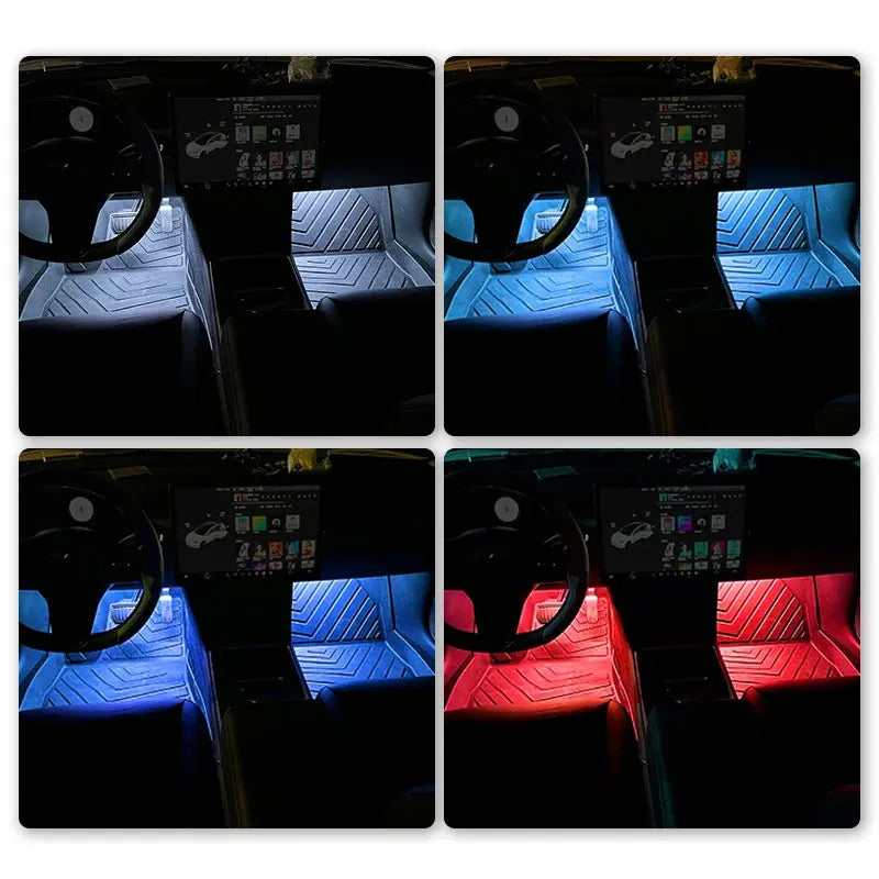 Bande lumineuse LED pour intérieur de voiture, Kit de rétro-éclairage 5V USB, lampe néon d'ambiance décorative pour voiture, accessoires de véhicule, nouveau