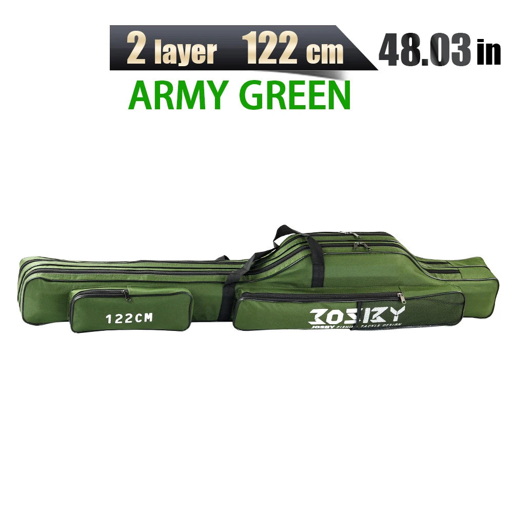 Porte-canne à pêche pliable et Portable, sac de rangement pour outils de moulinet, étui 122cm / 152cm / 182cm