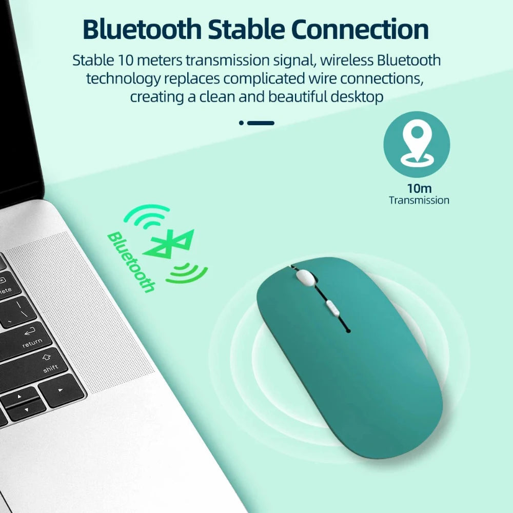 Souris Sans Fil Bluetooth Silencieuse — Gaming, Portable, PC, Tablette, Multi-Appareils