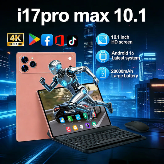 Tablette Android 16 — 22 Go RAM, 2 To ROM, 10,1 pouces, 10 cœurs, reconnaissance faciale, 20000 mAh, 5G, double SIM