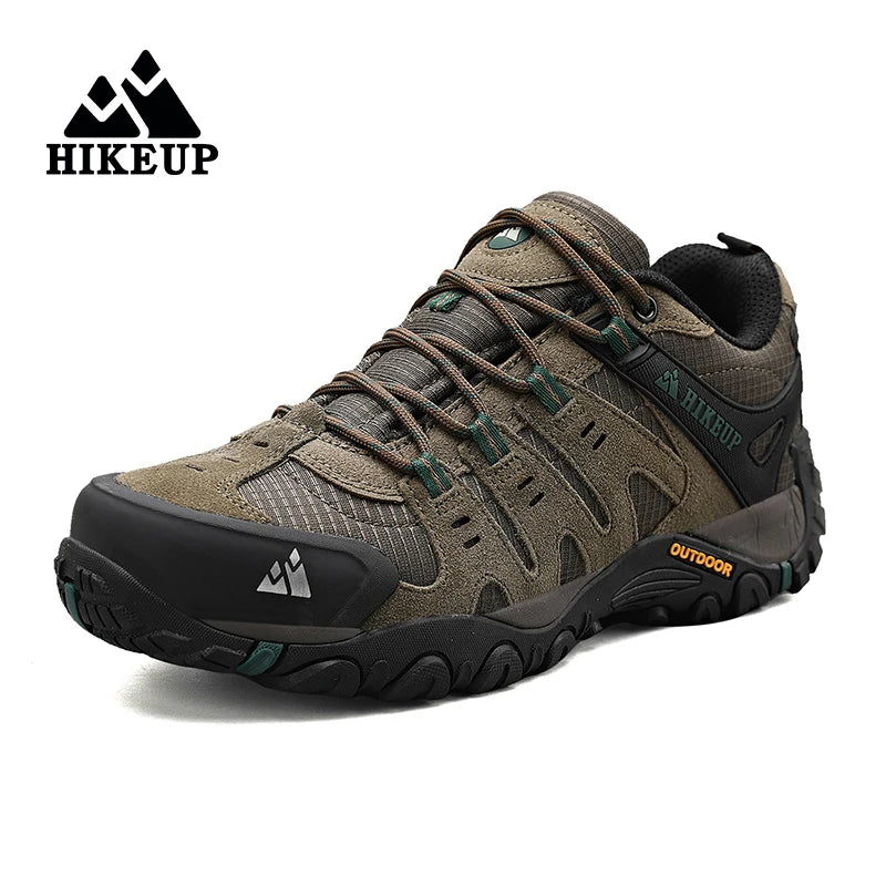 HIKEUP chaussures de randonnée pour hommes chaussures d'extérieur en daim et cuir résistant à l'usure hommes Trekking marche chasse baskets tactiques