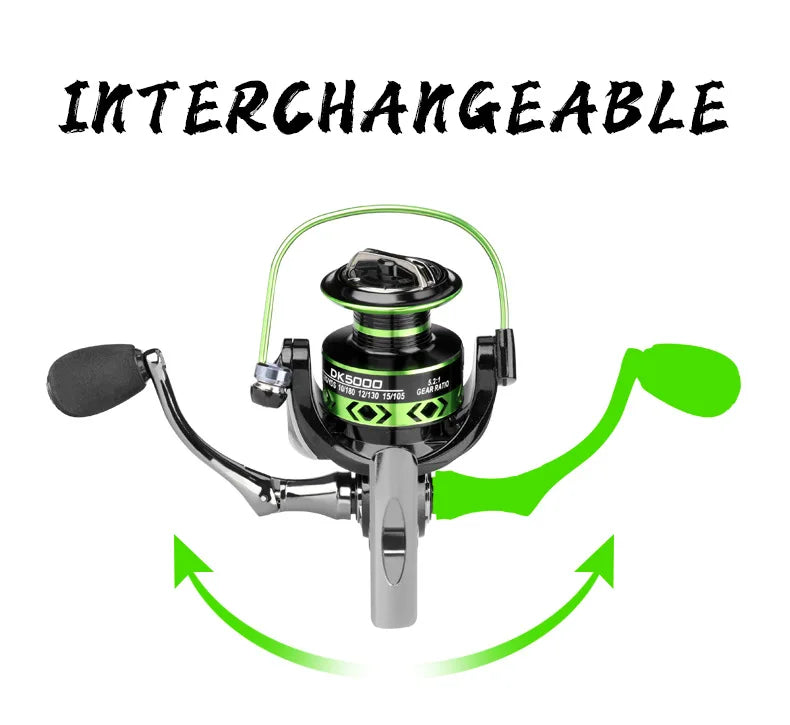 VWVIVIDWORLD, traînée maximale de 21KG, moulinet de pêche, équipement en alliage de Zinc, bobine en alliage, bras en métal, pied en métal, moulinet Spinning, pêche à la carpe, eau salée