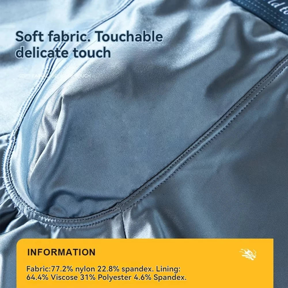 Boxer Satin Soie Homme — Respirant, Mince & Sans Couture