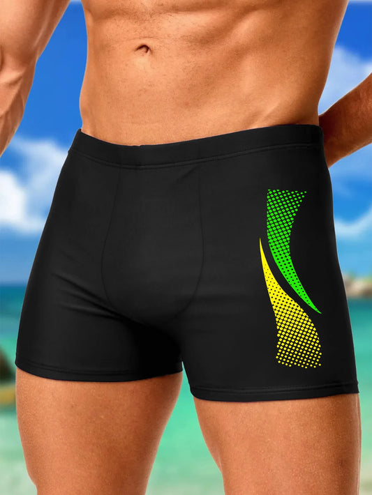 Maillot de bain avec imprimés de mode pour hommes, Boxer de plage à séchage rapide avec cordon de serrage, caleçon de maillot de bain pour garçon