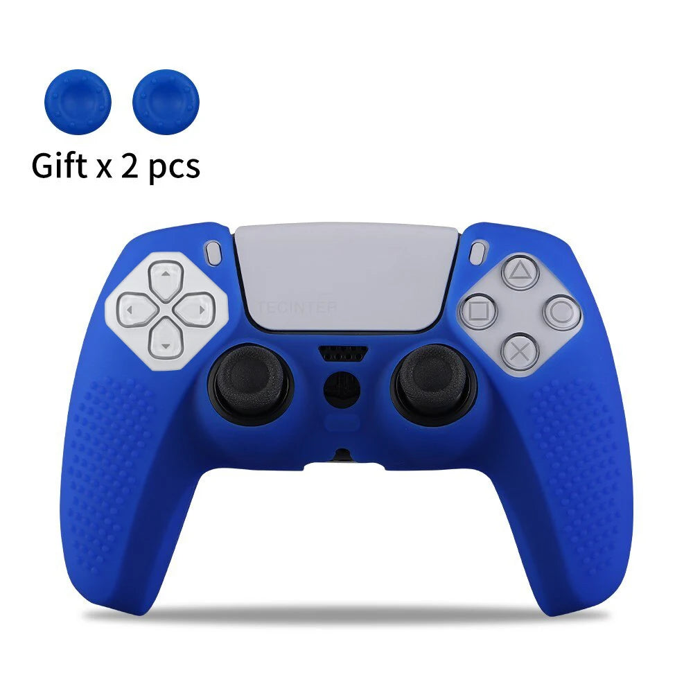 Funda protectora de silicona para controlador de PS5, accesorios de controlador de PS5, estuche de goma para controlador de PS5 Slim, JoysUniverse, tapas de agarre para pulgar