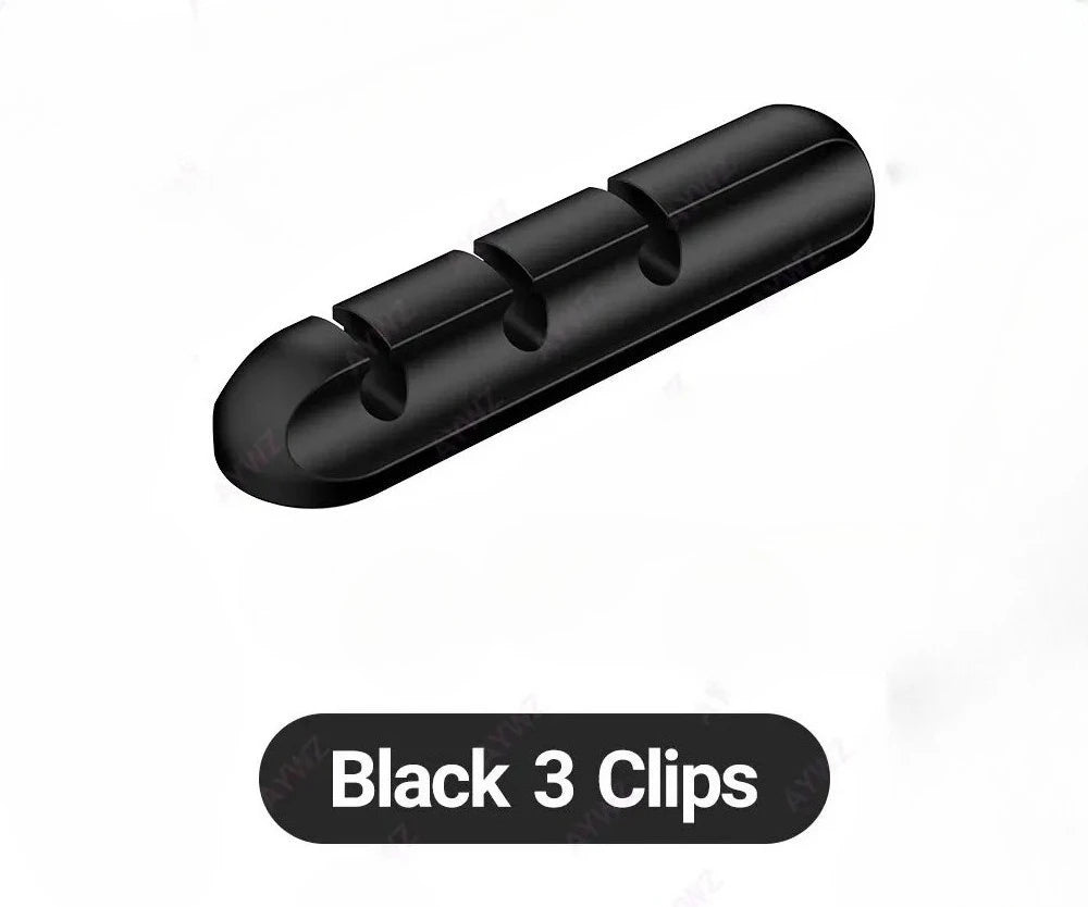 Clips en gros support de câble pour souris, organisateur de fil d'écouteur, organisateur de câble, enrouleur de câble USB en Silicone, gestion de bureau bien rangée