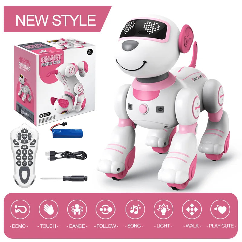 Intelligent Robot Funny Dog Electronic Robotic Remote Control Stunt Smart Robots for Kids Boys Children Creative Birthday Gift
