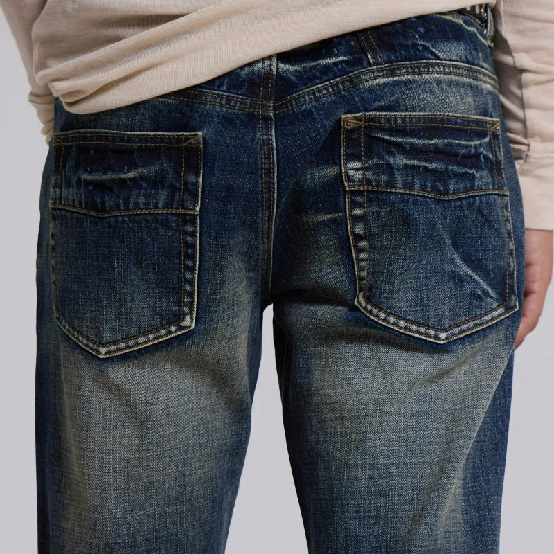 Y2K Mi azul, jeans acampanados, estilo vintage, lavados, para hombres y mujeres, tipo bootcut, gótico, de cintura alta, unisex, ropa de calle retro, pantalones anchos holgados