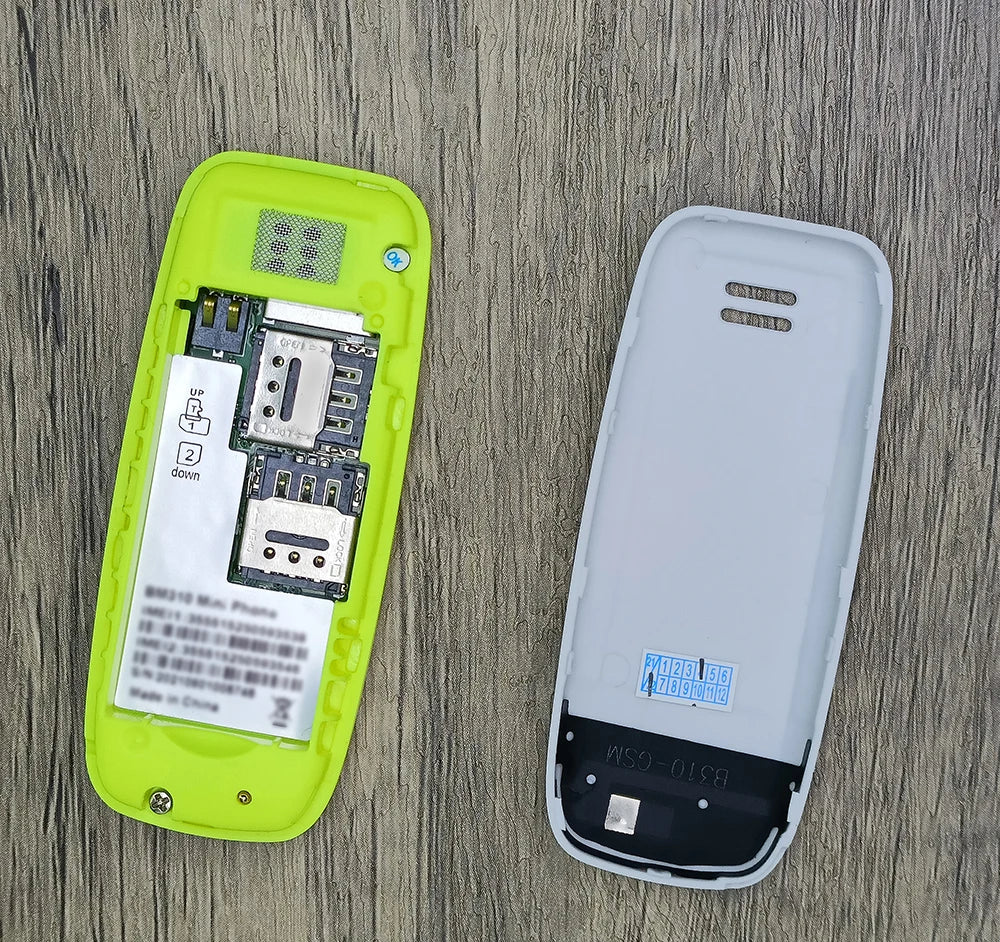 BM310 petits téléphones mobiles débloqués Bluetooth écouteur téléphone faible rayonnement enregistrement d'appel automatique double SIM petit téléphone portable
