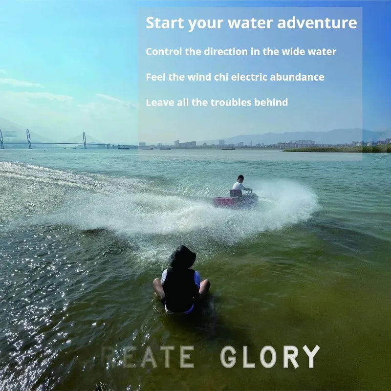 Mini bateau hydrojet 15KW, vitesse de 50 km/h et autonomie de 90 minutes, bateau à batterie détachable de 55 kg pour la pêche, le sauvetage et la course
