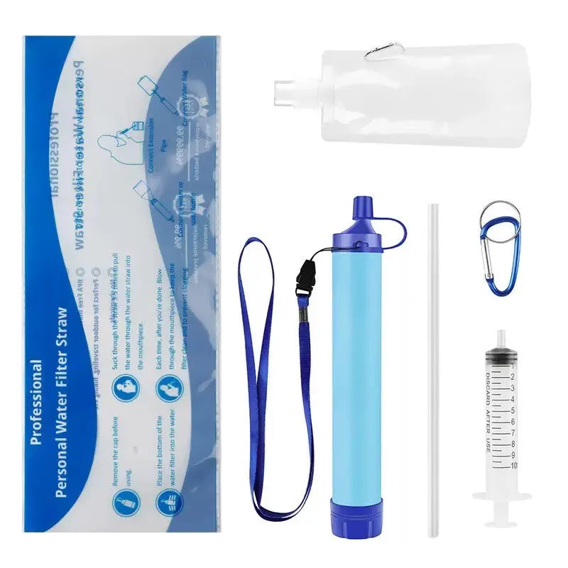 Filtre à eau extérieur 1 pièce, système de Filtration d'eau en paille personnel, purificateur d'eau de survie d'urgence pour Camping randonnée escalade