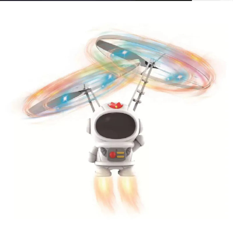 Creative Astronaut Mini Drone, Cartoon Flying Robot, USB Charging Toys, Hand Control Helicopter, Kids Gift