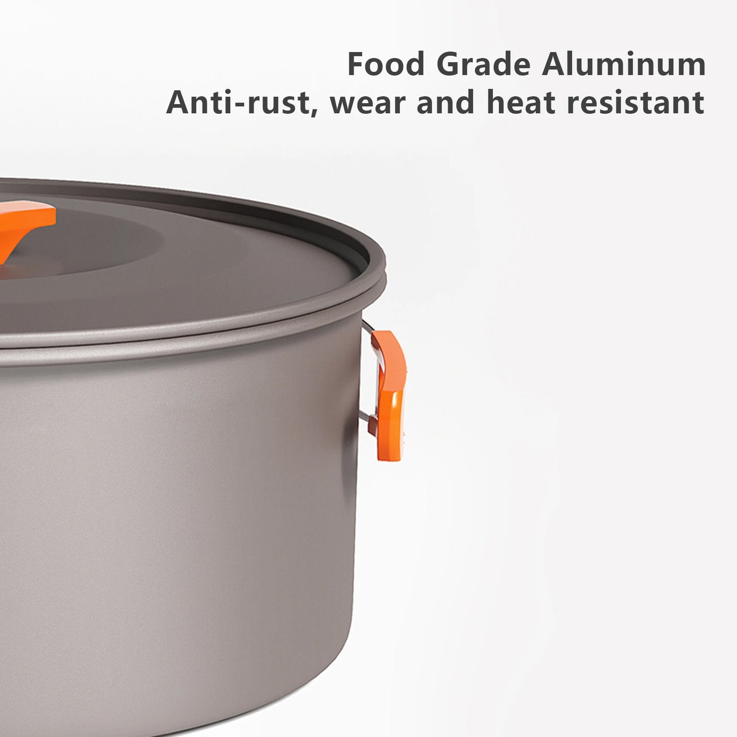 BISINNA – ustensiles de cuisine de Camping en alliage d'aluminium, bouilloire à eau, casserole, ensemble de cuisine pour voyage, randonnée, pique-nique, barbecue