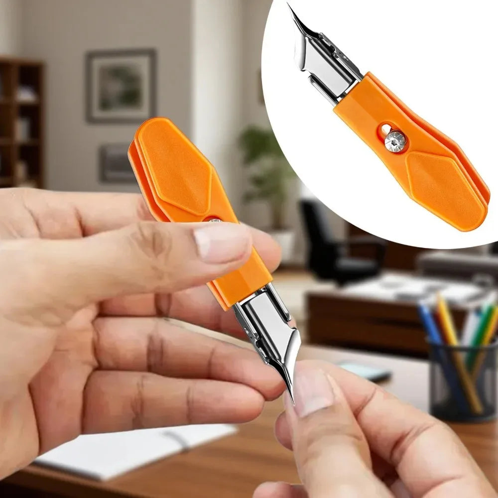 25 °   Coupe-ongles à bord incliné, large ouverture en acier inoxydable, outils professionnels pour ongles incarnés, bec d'aigle, coupe-ongles obliques