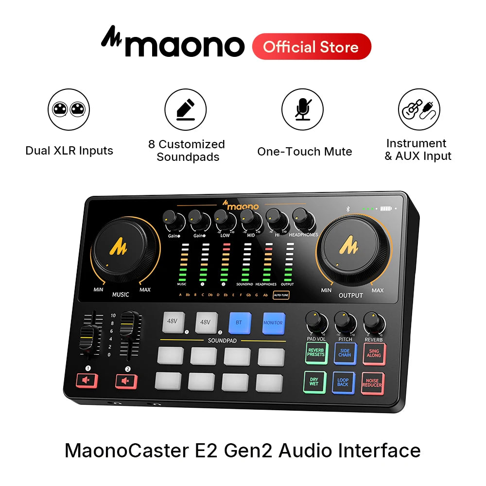 Interface Audio Double XLR — Podcast, Streaming & Gaming Professionnel