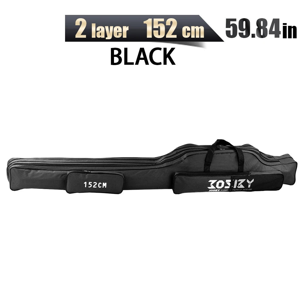 Porte-canne à pêche pliable et Portable, sac de rangement pour outils de moulinet, étui 122cm / 152cm / 182cm