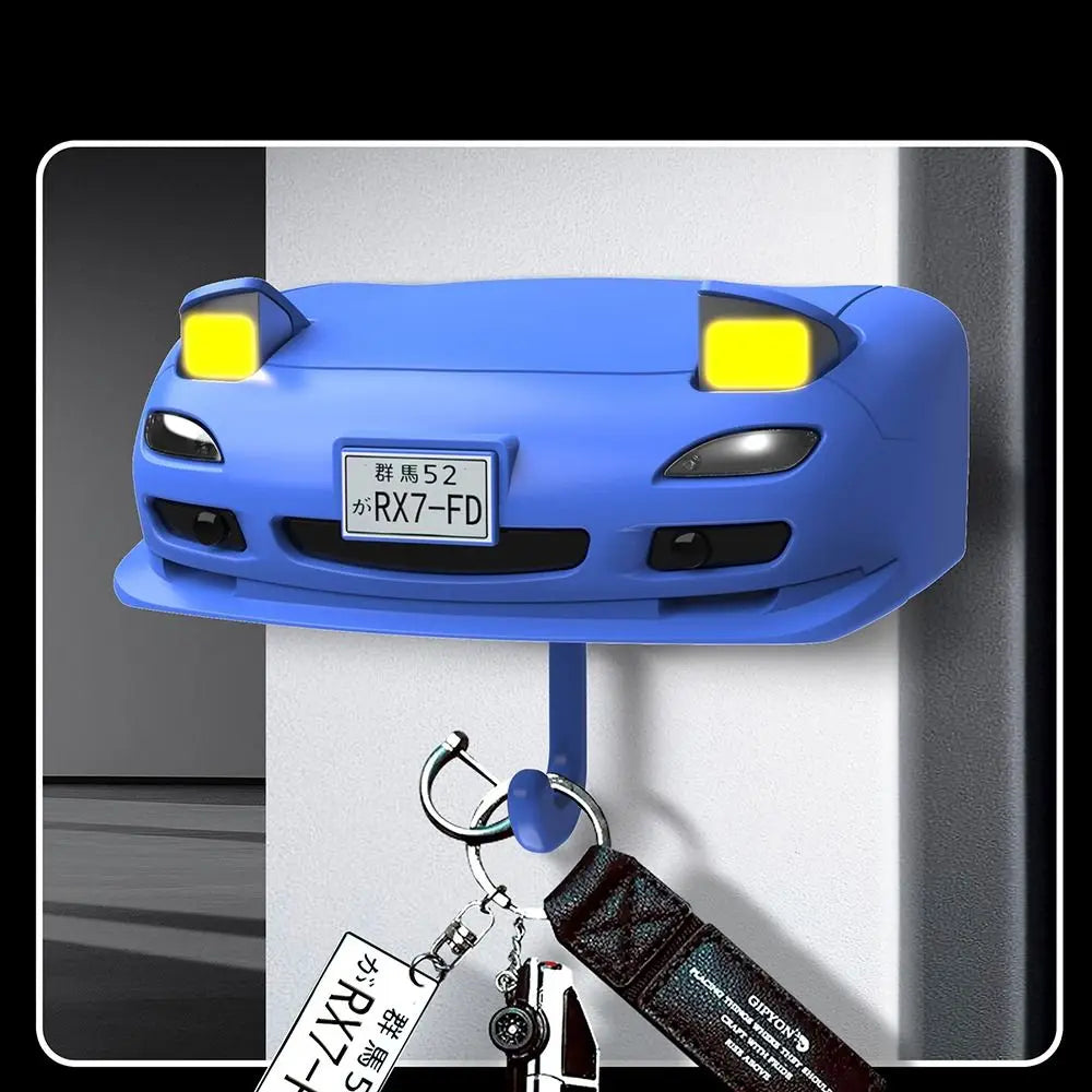 Porte-clés phare ouvert de voiture, lumière initiale, support mural, crochets pour clés, porte-clés d'entrée pratique, cintres pour clés