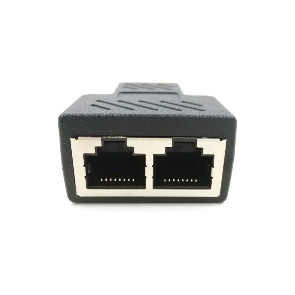 Adaptador de uno a dos para divisor de cable Ethernet Rj45 8P8C, versión de PC, acceso simultáneo a Internet, IPTV, alta velocidad, conexión de tres vías