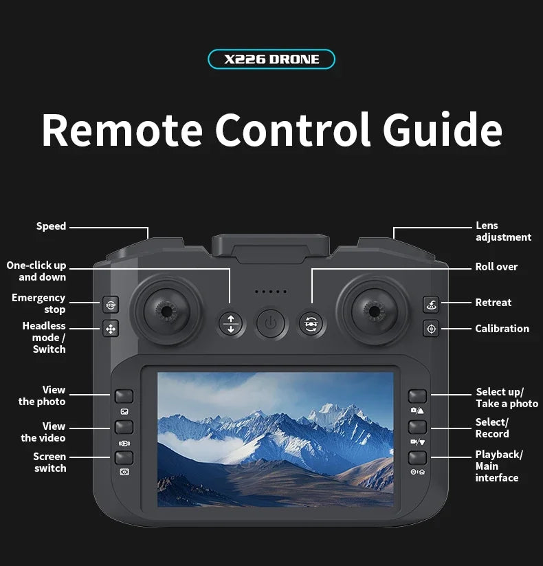 Mini drone professionnel 4K — hélicoptère RC, avion avec écran, quadricoptère, jouet cadeau enfants