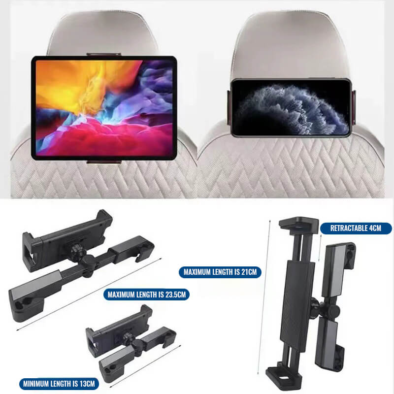 Support de tablette de repos de sauna de voiture, support rotatif à 360 degrés pour iPad, siège arrière automatique, oreiller de voyage portable, support rapide
