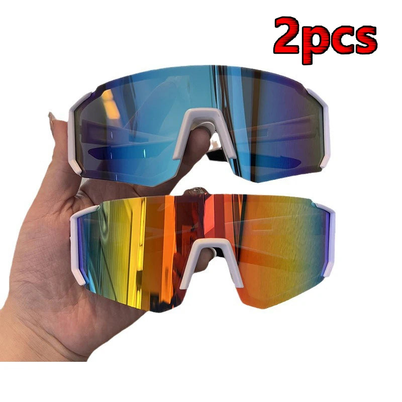 1/2 piezas gafas de sol de ciclismo para mujer UV400, protector antisarena para ojos, gafas de sol deportivas al aire libre, gafas de protección antirradiación, lentes