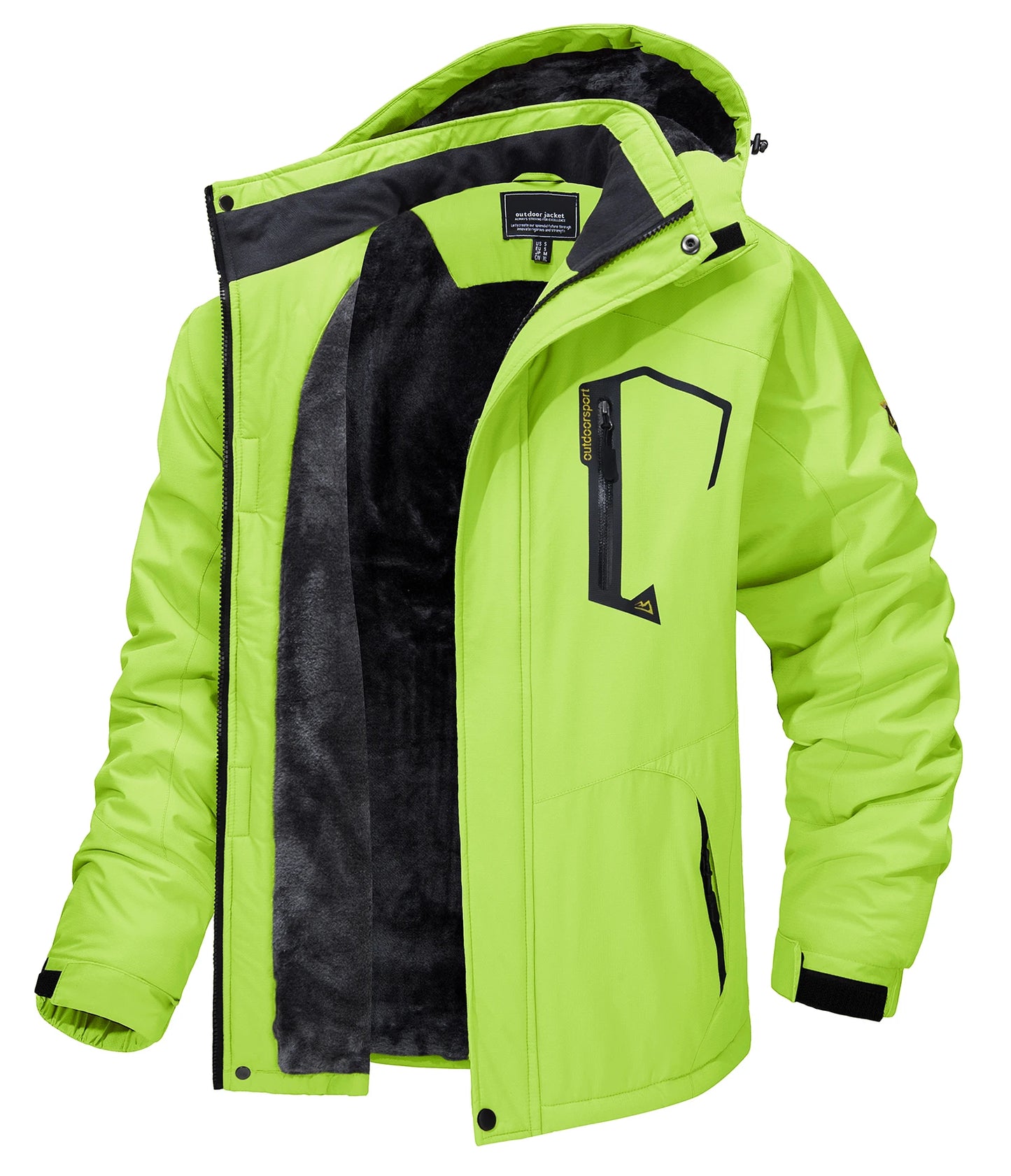 Veste Montagne Polaire Homme — Randonnée Capuche Amovible Ski Snowboard Parka