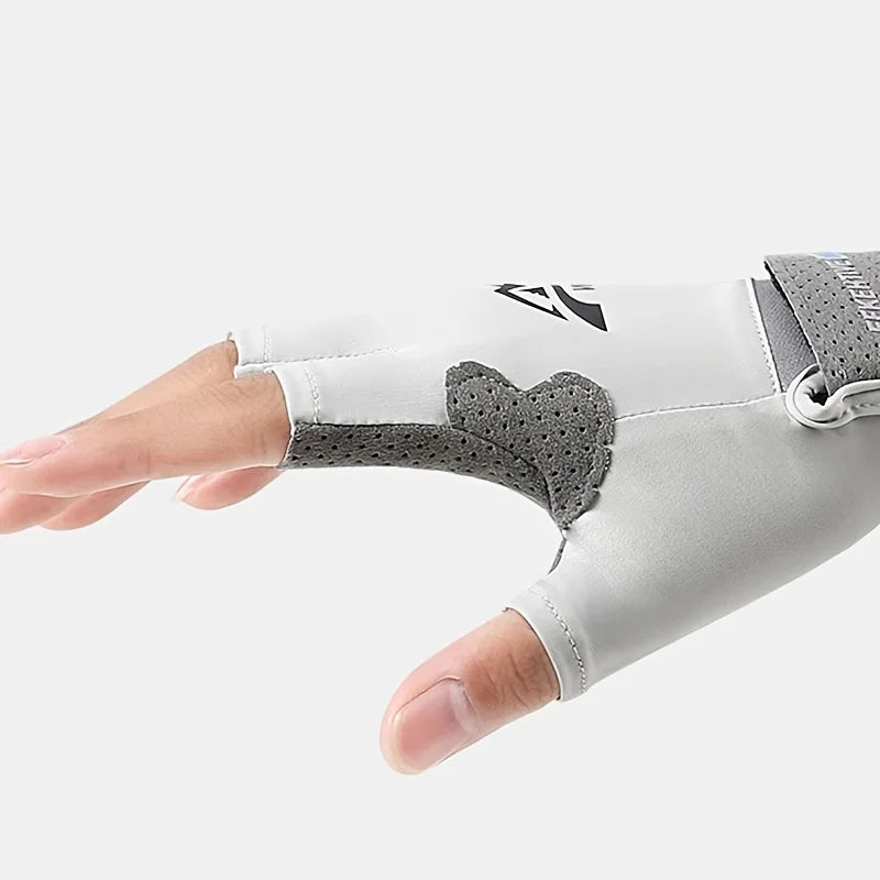 Gants de pêche respirants et légers, à doigts longs ou mi-doigts, optionnels et réutilisables, élastiques et confortables sans être trop serrés
