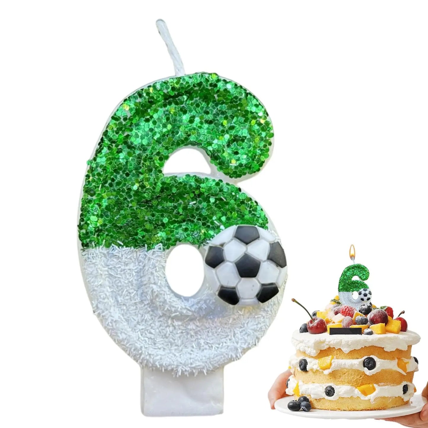 Football Birthday Number Candles, cake number candles, decorative candles, cake topper decoration for birthday