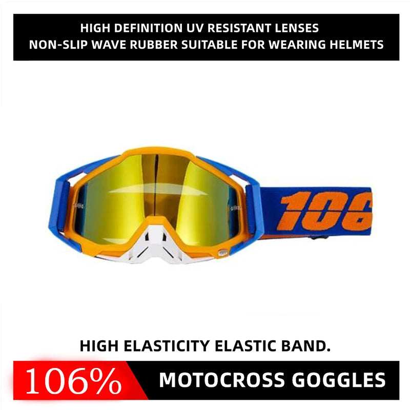 Gafas de sol para motocross, gafas de sol resistentes al viento e inastillables para ATV, RL y deportes todoterreno
