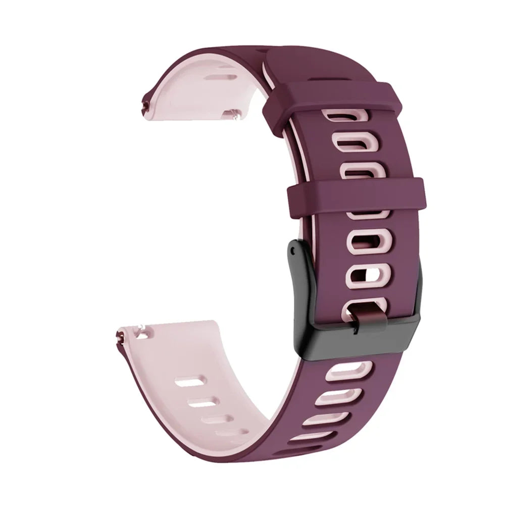 Bracelet de montre en silicone 20mm/22mm — compatible smartwatches, sport