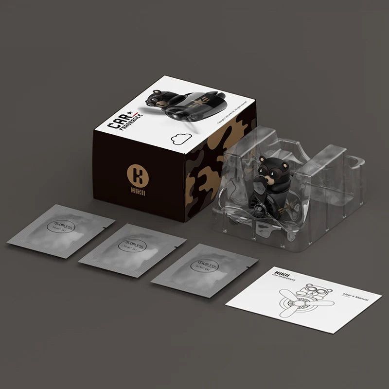 Inodore bricolage parfum ornement avion pilote ours voiture désodorisant décoration accessoires arôme évent clip parfumé diffuseur hommes