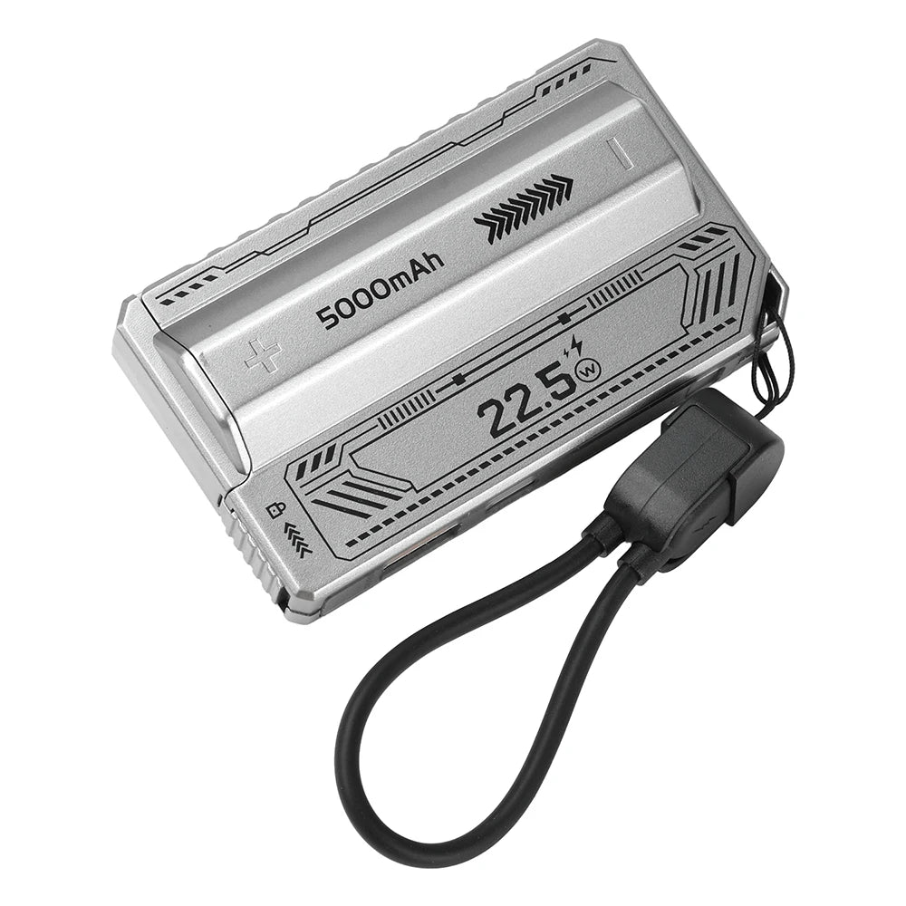 Boîtier de batterie externe 21700 PD 20W, charge rapide, câble intégré, batterie externe détachable, boîtier de batterie DIY (sans batterie)