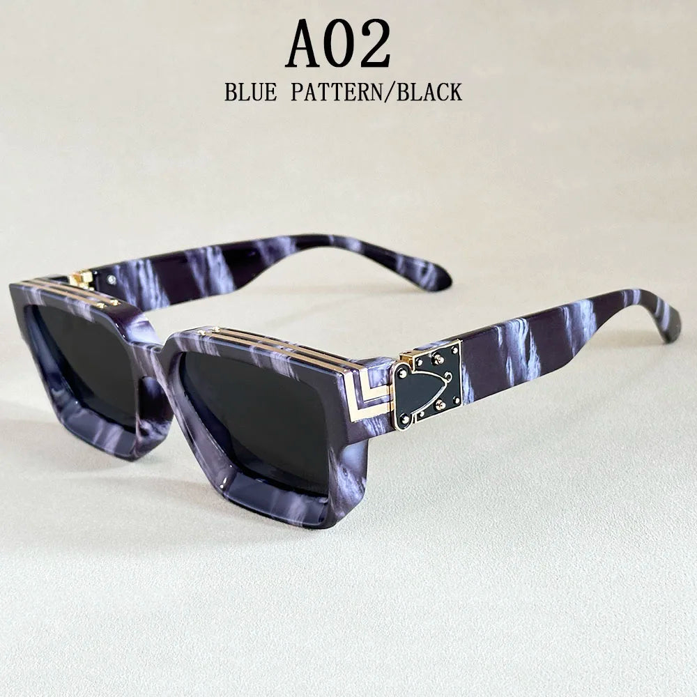 Lunettes de soleil carrées pour hommes rétro — femmes, mode, vintage, vacances, 2025