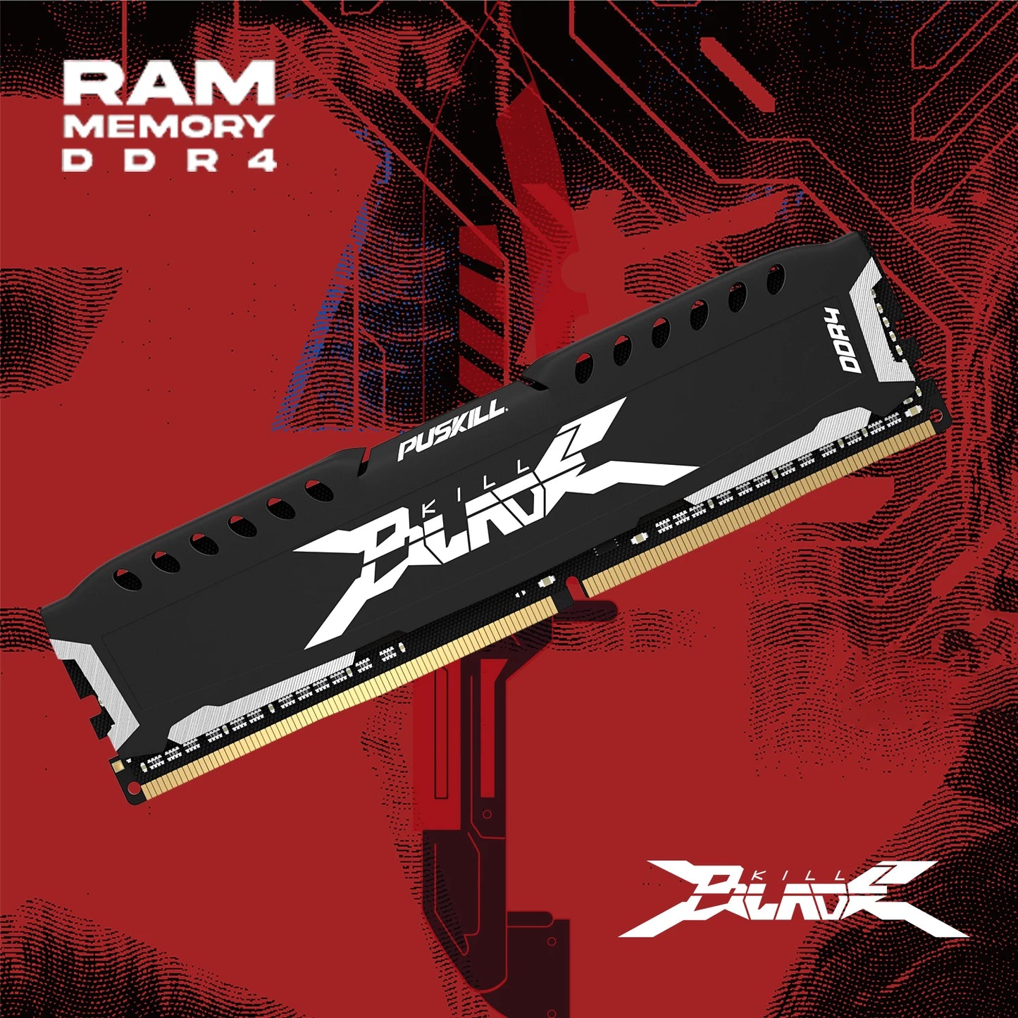 PUSKILL-Mémoire de serveur d'ordinateur de bureau, modèle DDR4, capacité 16 Go 8 Go, fréquence d'horloge 1.2/3200/2666mhz, ram, format UDIMM