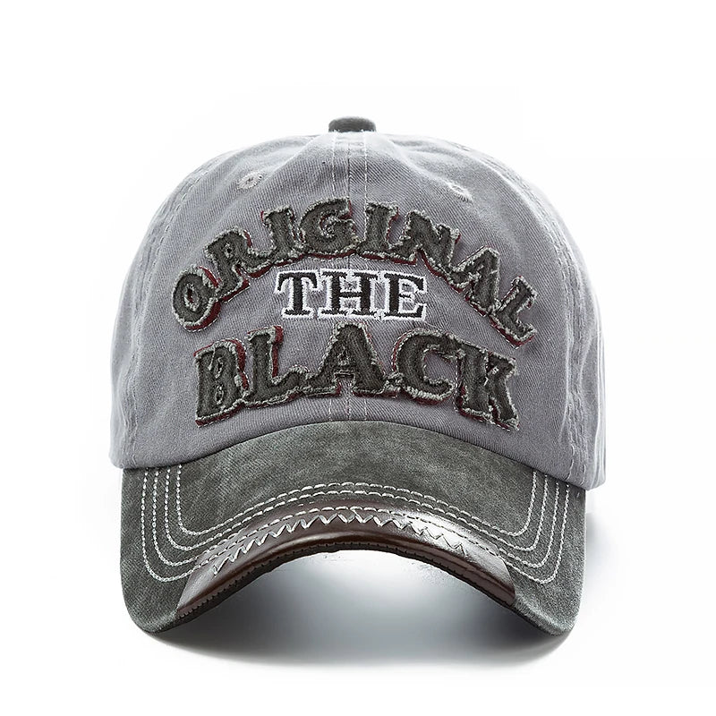 Gorra de béisbol negra original de algodón lavado de alta calidad, gorro con visera para hombres y mujeres, Gorras casuales, gorra bordada, sombrero de papá, 2022