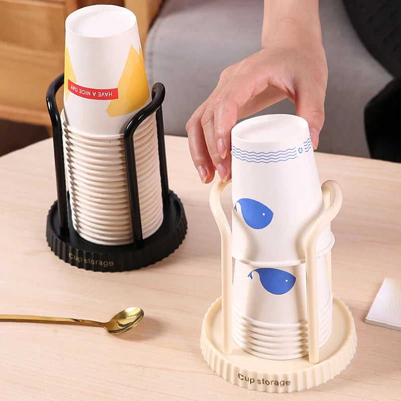 Porte-gobelet en papier jetable domestique, support de rangement de gobelets en papier de bureau, adapté au salon, à la salle à manger et autres gobelets