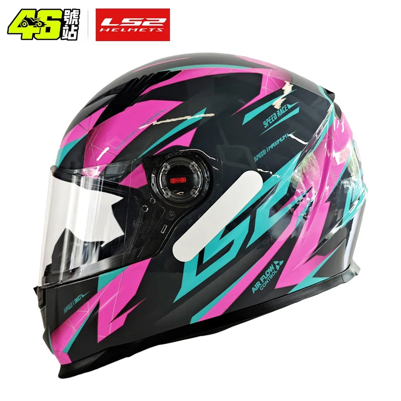 LS2 Draze Full Face Helmet Male for Women LS2 FF358 Motocross Race Men Women Casco Moto Helmet Without Pump ECE Approved